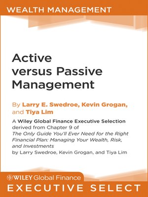 cover image of Active versus Passive Management
